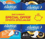 Always Ultra hygienické vložky Normal 20 ks + Secure Night 12 ks - Teta drogérie eshop