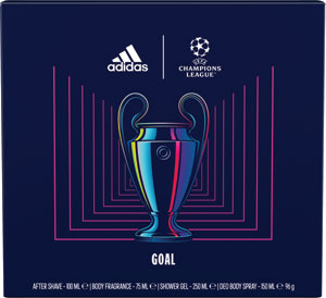 Adidas darčeková sada UEFA 11 sprchový gél 250 ml, deodorant 150 ml, deodorant natural sprej 75 ml, voda po holení 100 ml