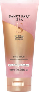 Sanctuary Spa telový peeling Lily & rose 200 ml
