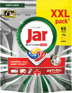 Jar Platinum Plus tablety do umývačky riadu Citrón 65 ks