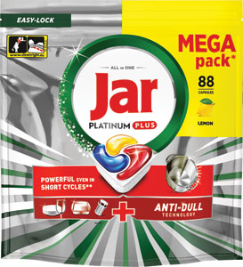 Jar Platinum Plus tablety do umývačky riadu Citrón 88 ks