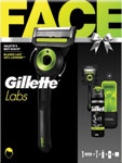 Gillette Labs darčeková sada strojček, 1 ks náhradná hlavica, gél na holenie 198 ml, cestovné púzdro, držiak do sprchy - Teta drogérie eshop