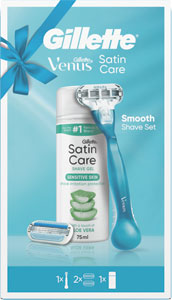 Venus darčeková sada Smooth strojček, 2 ks náhradných hlavíc, gél na holenie 75 ml