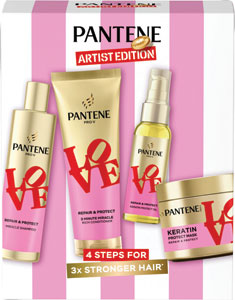 Pantene darčeková sada LOVE šampón 250 ml, balzam 220 ml, maska 300 ml, olej 100 ml