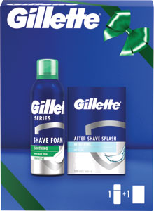 Gillette darčeková sada pena na holenie Soothing Aloe Vera 250 ml, voda po holení Arctic Ice 100 ml