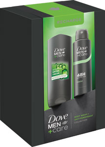 Dove darčeková sada Men+Care Extra Fresh sprchovací gél 250 ml, antiperspirant 150 ml