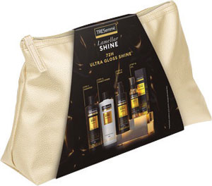 TRESemmé darčeková sada Lamelar shine šampón 400 ml, kondicionér 400 ml, sérum 200 ml, oil 75 ml, kozmetická taška