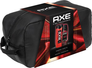 Axe darčeková sada Cherry Fizz sprchovací gél 400 ml, dezodorant 150 ml, kozmetická taška
