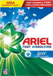 Ariel prášok Touch of Lenor Spring Awakening 80PD