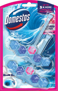 Domestos WC blok Power 5+ Blue Water Pink Magnolia 2x48 g