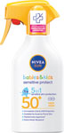 Nivea Sun Spray Kids Sensitive SPF50+ pumpa 250 ml - Teta drogérie eshop