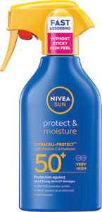 Nivea Sun Spray Protect&Moisture SPF50+ pumpa 250 ml