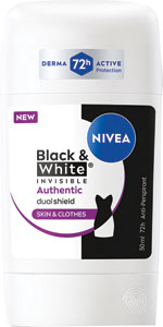 Nivea tuhý antiperspirant B&W Authentic 50 ml