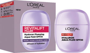 L'Oréal Paris Filler SunPod Aqua Fluid s kyselinou hyalurónovou a SPF 30 40  ml