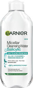 Garnier micelárna čistiaca voda s kyselinou salicylovou pre mastnú pleť náchylnú k nedokonalostiam 400 ml