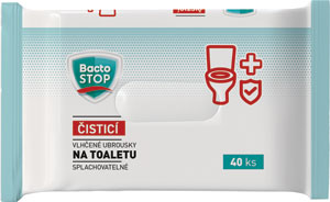 BactoSTOP čistace utierky na WC 40 ks