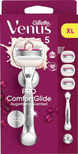 Venus PRO ComfortGlide Sugarberry Scented strojček + 3 ks náhradných hlavíc