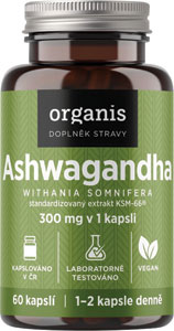 Organis Ashwagandha KSM-66® 300 mg, 60 ks