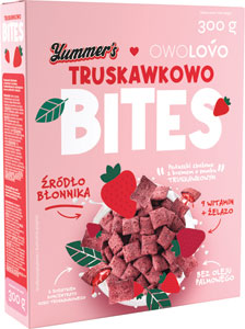 YUMMER’S  Cereálne vankúšiky s jahodovým krémom 300 g