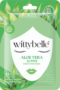 WITTYBELLE plátenková pleťová maska s Aloe vera 25 g