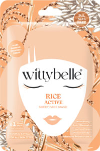 WITTYBELLE plátenková pleťová maska s ryžovým extraktom 25 g