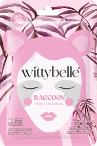 WITTYBELLE plátenková pleťová maska Raccoon 25 g