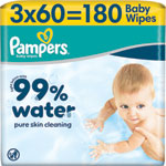 Pampers Wipes vlhčené utierky 99% Water 3 x 60 ks - Teta drogérie eshop