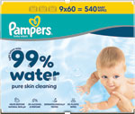 Pampers Wipes vlhčené utierky 99% Water 9 x 60 ks - Teta drogérie eshop