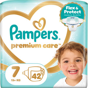 Pampers Premium detské plienky veľkosť 7 42 ks 15+ kg