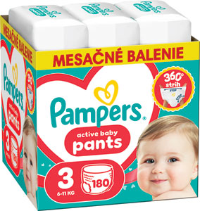 Pampers Premium Pants plienkové nohavičky veľkosť 3 180 ks 6-11 kg mesačné balenie