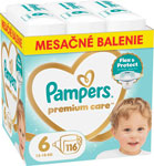 Pampers Premium detské plienky veľkosť 6 116 ks 13-18 kg mesačné balenie