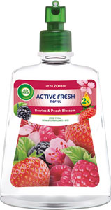 Air Wick Active Fresh náplň na vodnej báze do automatického difuzéra Lesné plody a broskyňový kvet 228ml