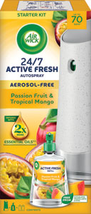 Air Wick Active Fresh automatický difuzér a náplň na vodnej báze Marakuja a tropické mango 228 ml