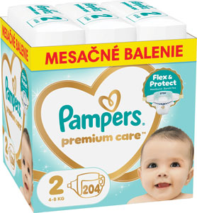 Pampers Premium detské plienky veľkosť 2 204 ks 4-8 kg mesačné balenie