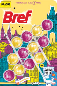 Bref tuhý WC blok Around the Loo Bohemian Berry Praha 3x50g