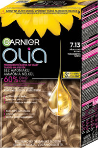 Permanentná farba na vlasy bez amoniaku Garnier Olia 7.13 Prirodzená blond