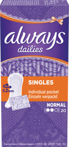 Always intímne vložky Normal wrapped 20 ks