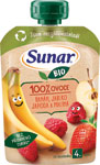 Sunar BIO ovocná kapsička banán, jablko, jahoda, malina 4m+ 100 g
