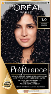 Permanentná farba na vlasy L'Oréal Paris Préférence 1.0 Čierna