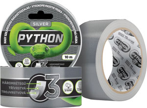 Vysokopevnostná páska PYTHON Strieborná 10 M