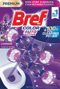 Bref Color Auto Active Lavender tuhý WC blok 2 x 50 g