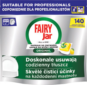 Jar Original tablety do umývačky riadu Citrón 140 ks Novinka