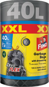 Fino Zeus FLEX XXL LD vrecia na odpad so zaťahovacou páskou 40 l 32 ks