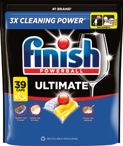 Finish Ultimate kapsuly do umývačky riadu Lemon 39 ks