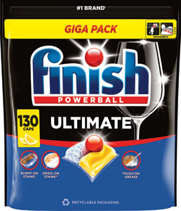 Finish Ultimate kapsuly do umývačky riadu Lemon 130 ks