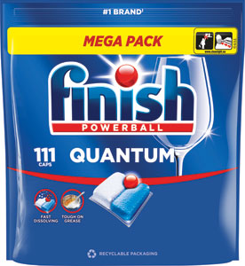 Finish Quantum kapsuly do umývačky riadu Fresh 111 ks