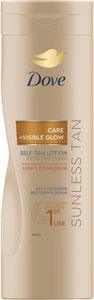 Dove Care&Glow samoopaľovacie mlieko Fair 400 ml
