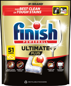 Finish Ultimate Plus kapsuly do umývačky riadu Lemon 51 ks