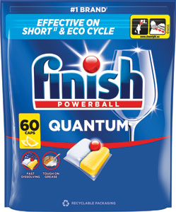 Finish Quantum kapsuly do umývačky riadu Lemon 60 ks