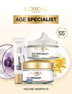 L’Oréal Paris darčeková sada Age Specialist 65+ krém denný, nočný, očný
